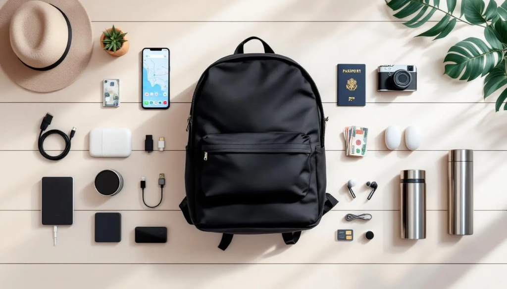 applications indispensables voyage sac à dos représentation