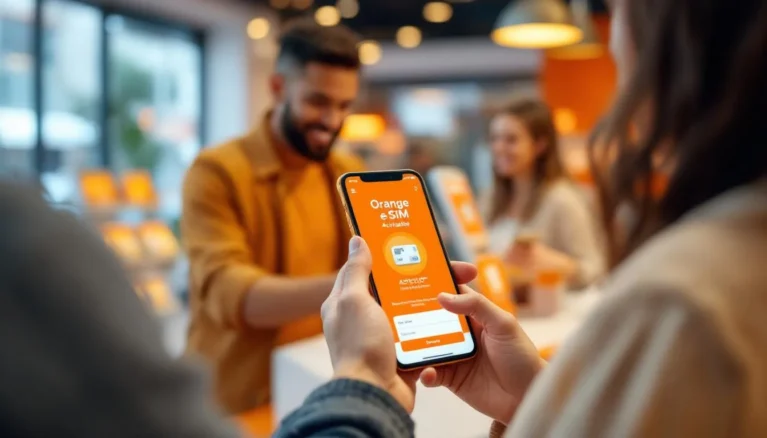 Représenatation de ou acheter une esim orange
