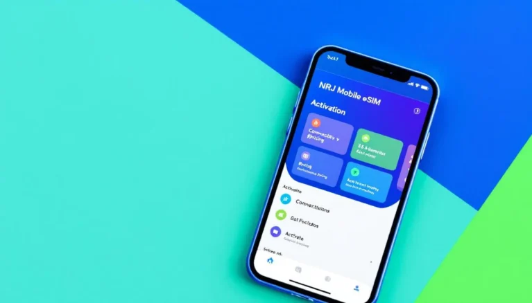 Repr&eacute;senatation de esim nrj mobile