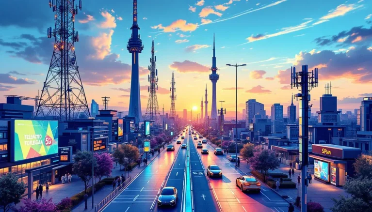 Représenatation de Telefonica Huawei 5G Espagne 2030