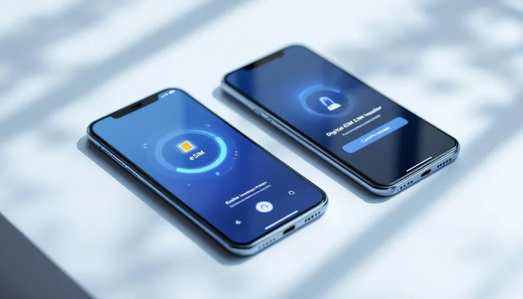 Représenatation de comment transferer esim sur un autre telephone