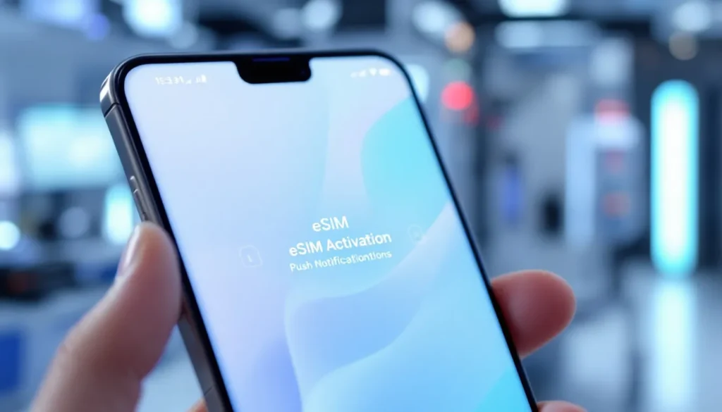 Représenatation de activation push eSIM Free