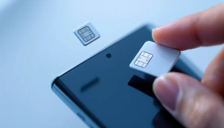 Représenatation de esim ou carte sim physique