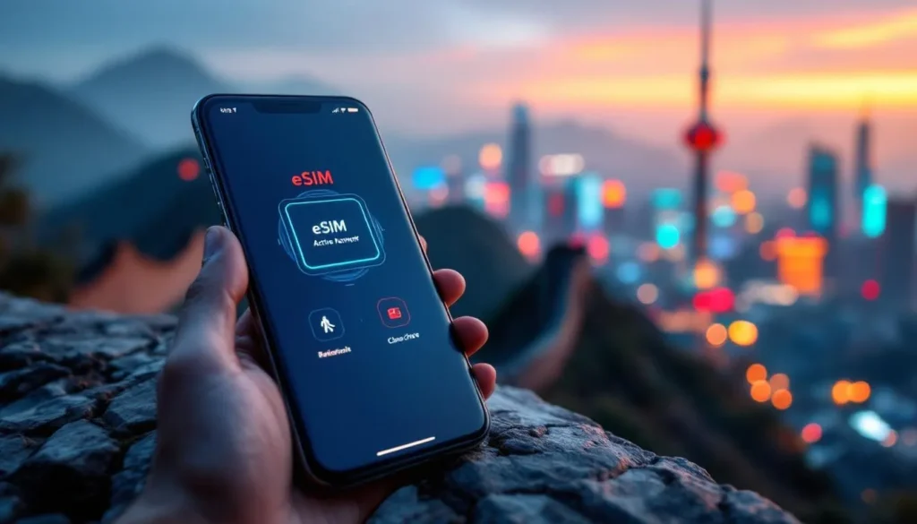 Représenatation de déploiement eSIM Chine