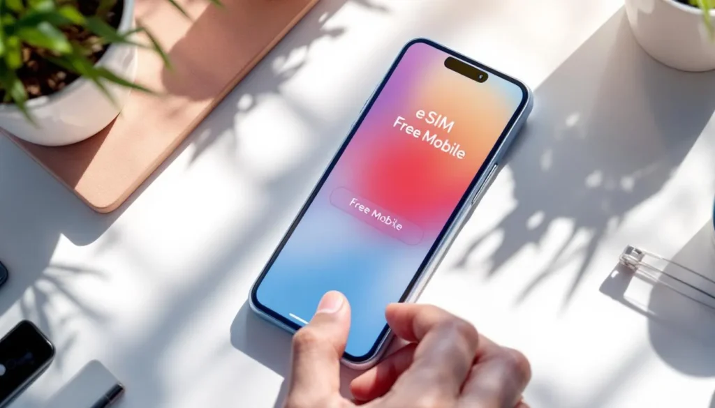 Représenatation de installation eSIM Free
