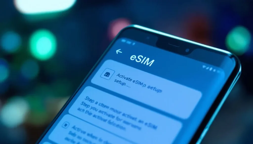 Représenatation de esim android
