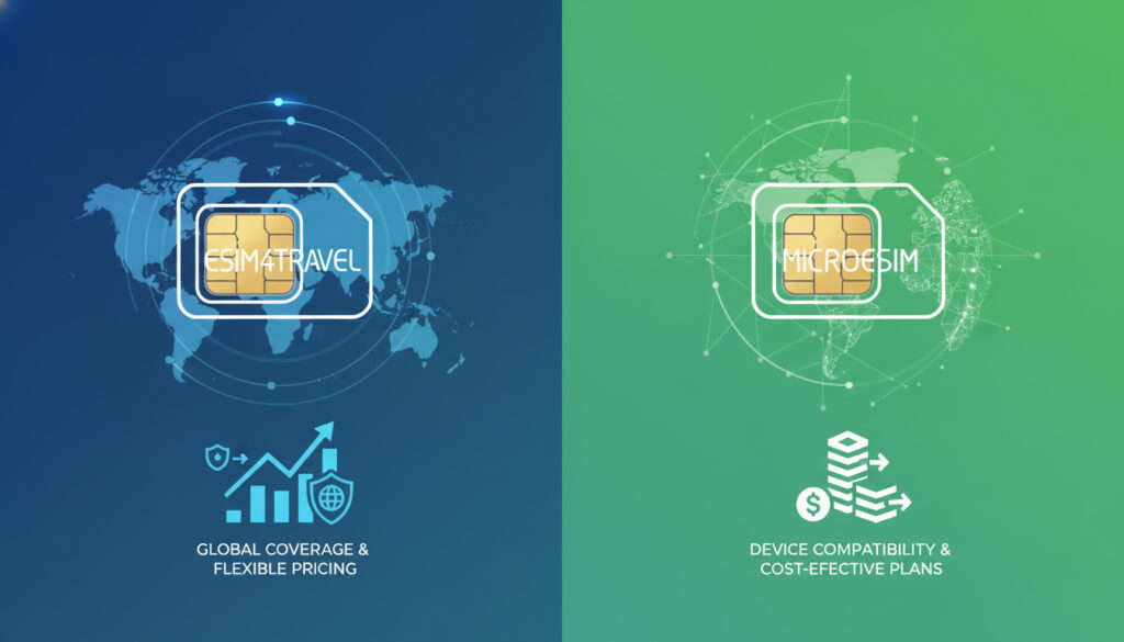 Représenatation de esim4travel vs microesim