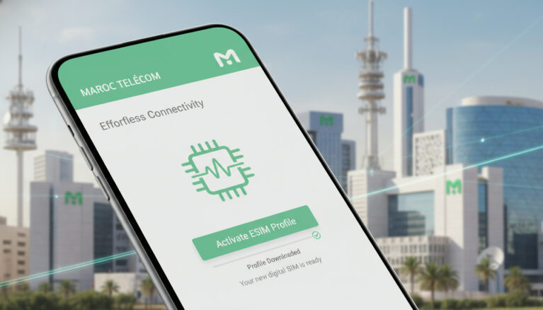 Représenatation de acheter esim Maroc telecom