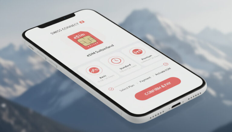 Représenatation de acheter esim suisse en ligne