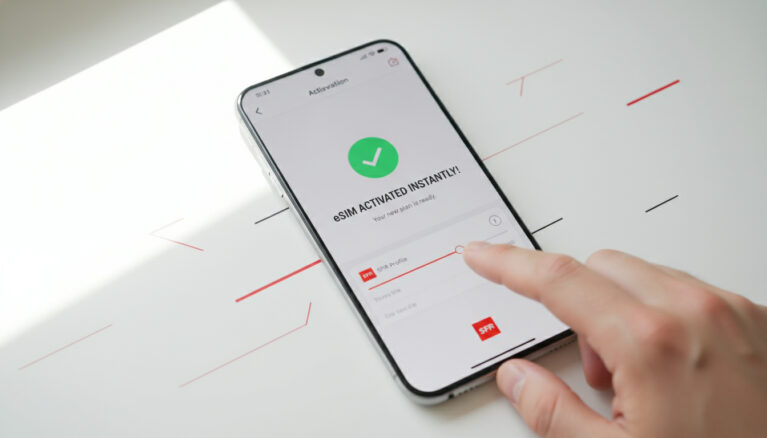 Représenatation de acheter une esim sfr activation instantanee