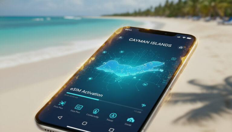 Repr&eacute;senatation de esim&nbsp;&Icirc;les Ca&iuml;mans&nbsp;int&eacute;gration