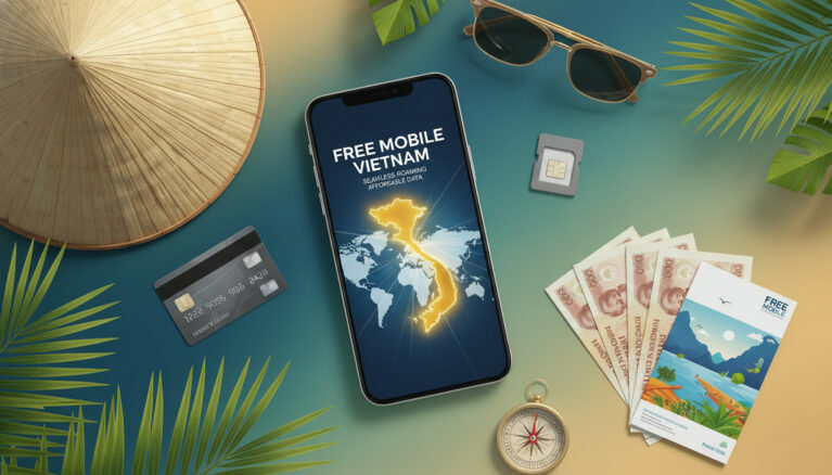 Représenatation de forfait free pour le vietnam