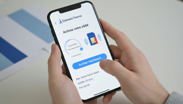 Repr&eacute;senatation de acheter esim en ligne France