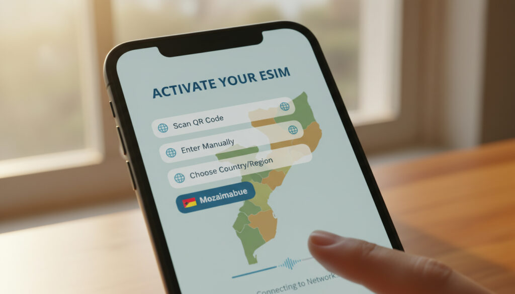 Représenatation de esim Mozambique intégration
