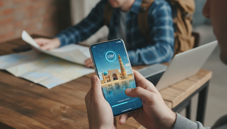 Repr&eacute;senatation de esim&nbsp;Ouzb&eacute;kistan&nbsp;int&eacute;gration