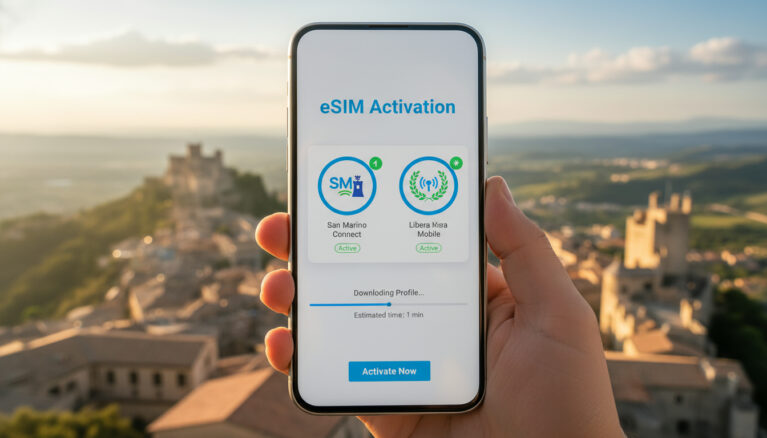 Représenatation de esim Saint Marin intégration
