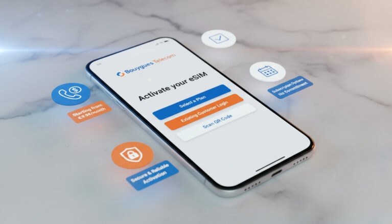 Représenatation de forfait esim bouygues