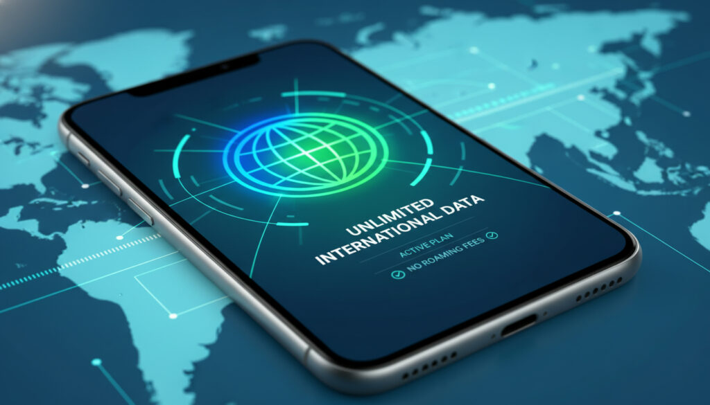 Représenatation de forfait eSIM data illimitée voyage