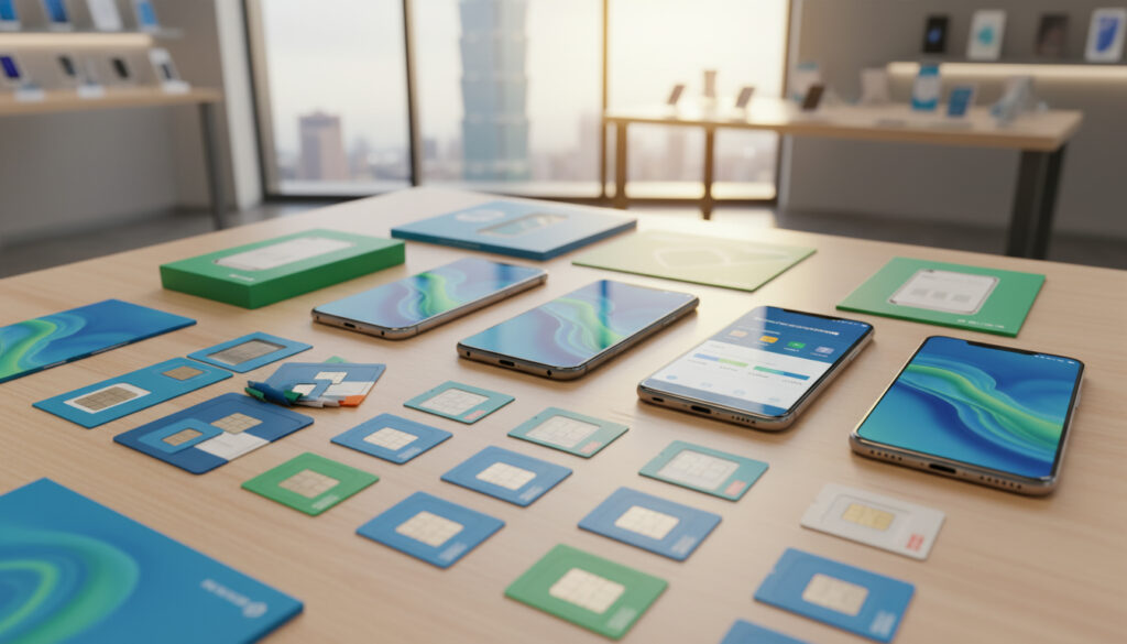 Représenatation de forfait mobile taiwan