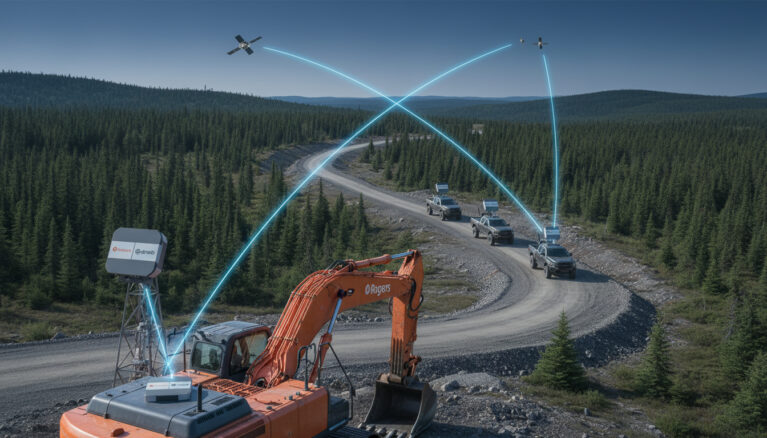 Représenatation de connexion satellite Rogers suivi des actifs