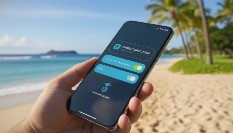 Repr&eacute;senatation de esim hawaii