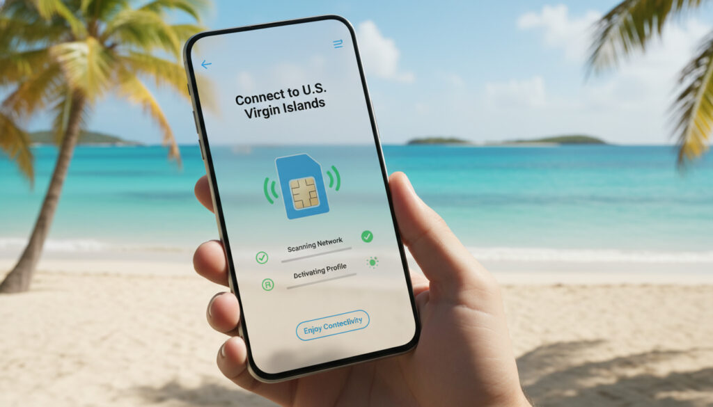 Représenatation de esim Îles Vierges Américaines intégration