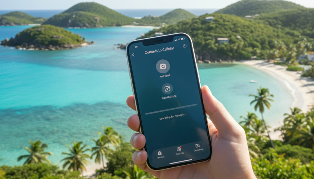 Représenatation de esim Îles Vierges britanniques intégration