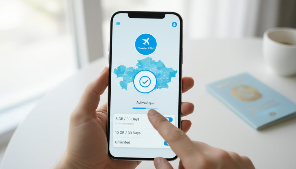 Représenatation de esim Kazakhstan intégration