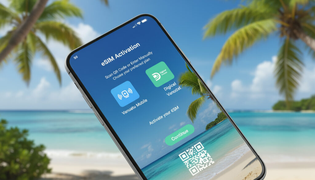Représenatation de esim Vanuatu intégration