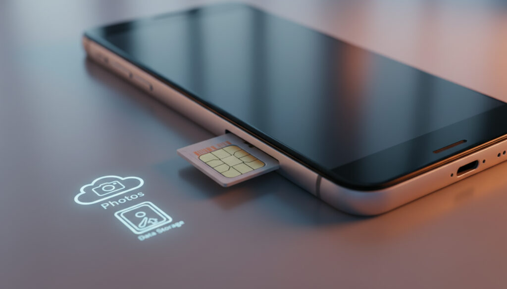 Représenatation de est-ce qu'une carte SIM sauvegarde les photos