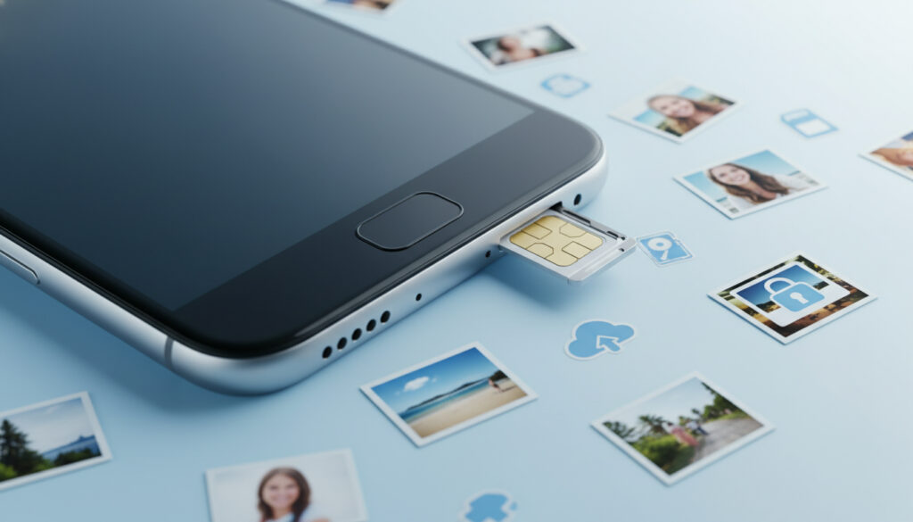 Représenatation de est-ce qu'une carte SIM sauvegarde les photos