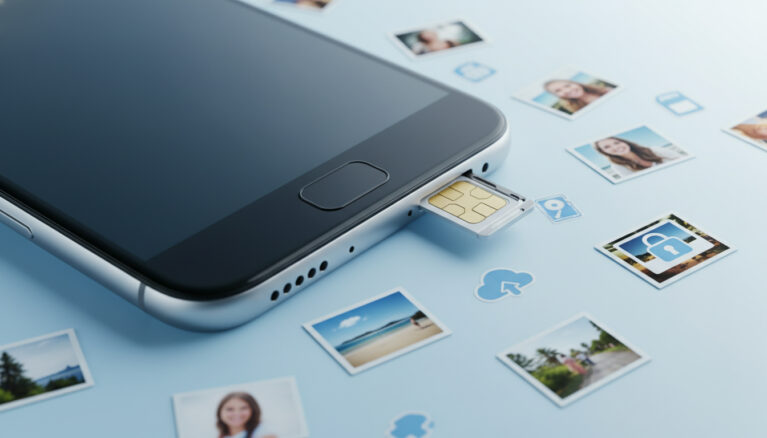 Représenatation de est-ce qu'une carte SIM sauvegarde les photos