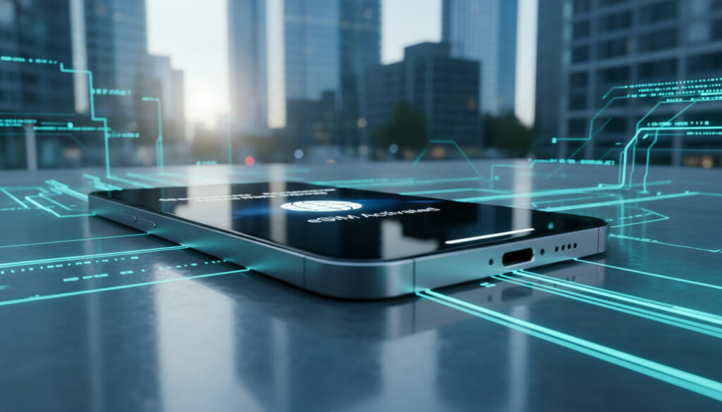 Représenatation de iPhone 18 Pro sans emplacement SIM Europe