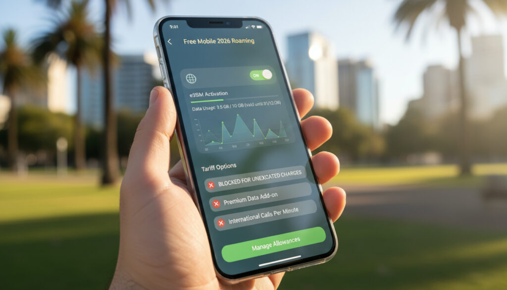 Représenatation de utiliser Free mobile en Australie 2026