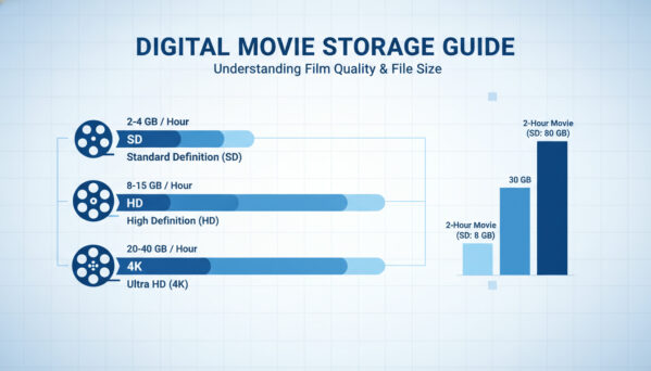 How Many GB Is a Movie? Size by Quality 2026
