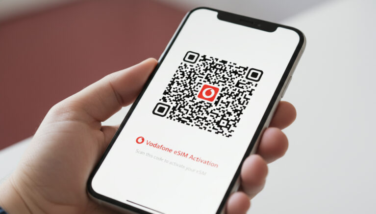 Repr�senatation de esim qr code vodafone