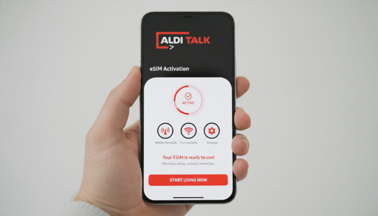 Repr�senatation de esim bei aldi talk