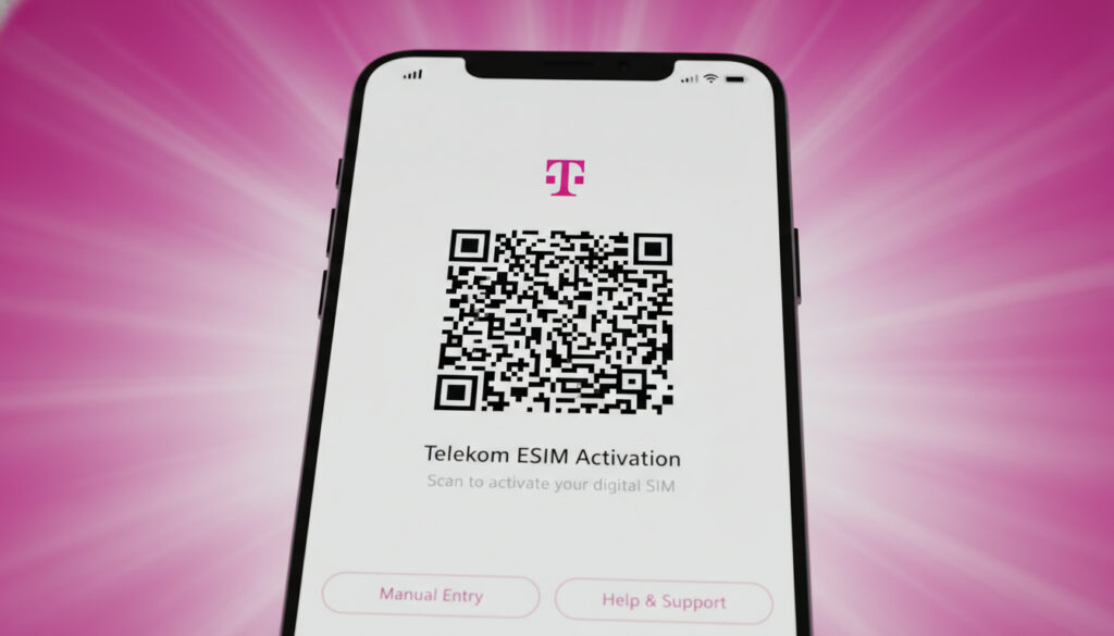 Repr�senatation de esim qr code telekom