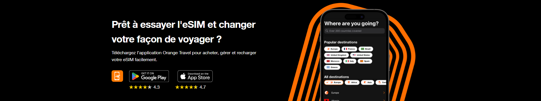 Banni&egrave;re Orange Travel eSIM
