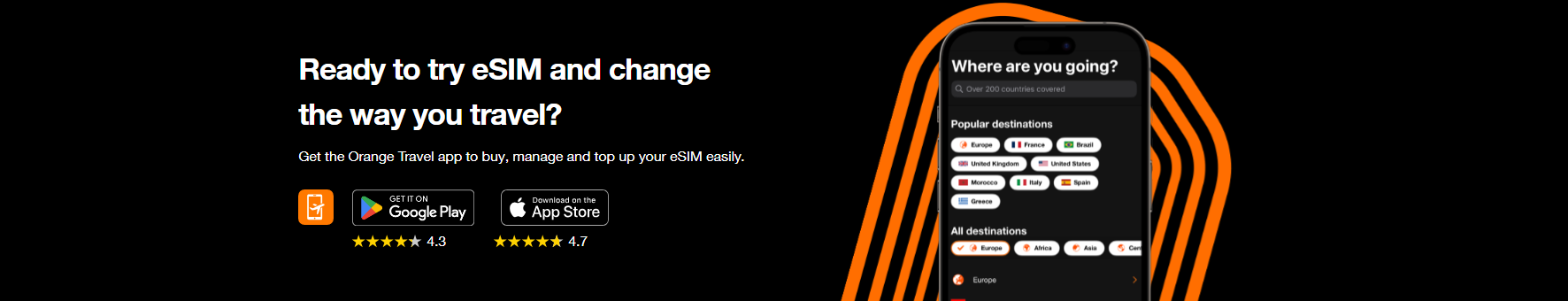 Orange Travel eSIM Banner