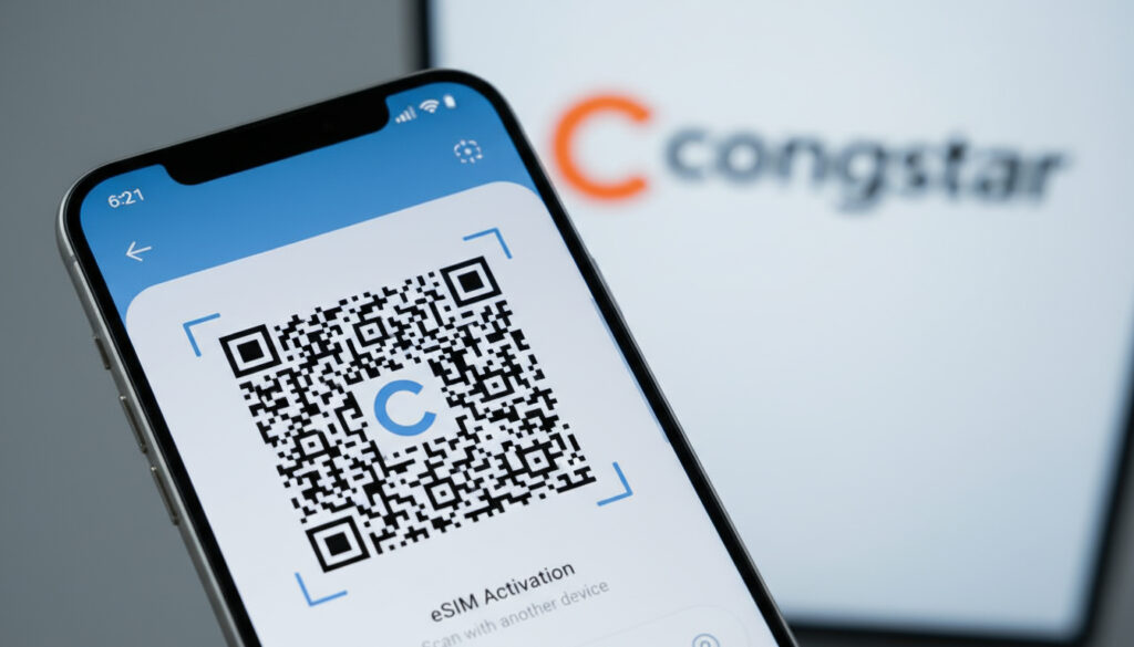 Repr�senatation de esim qr code congstar