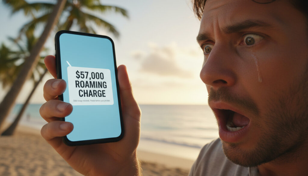 $57000 roaming charge vacation