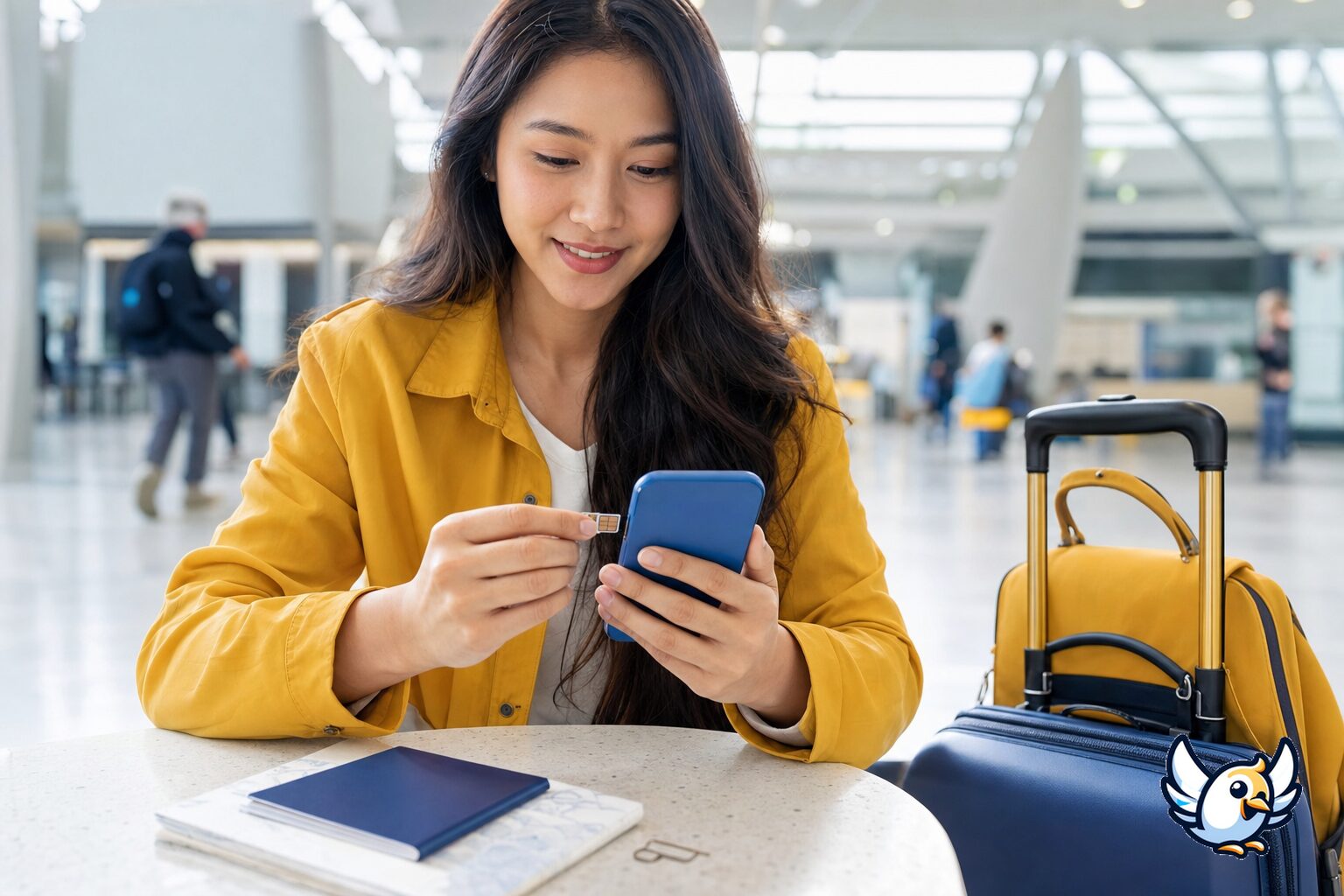 Bedste internationale rejse-SIM-kort: rejsende aktiverer mobildata efter landing