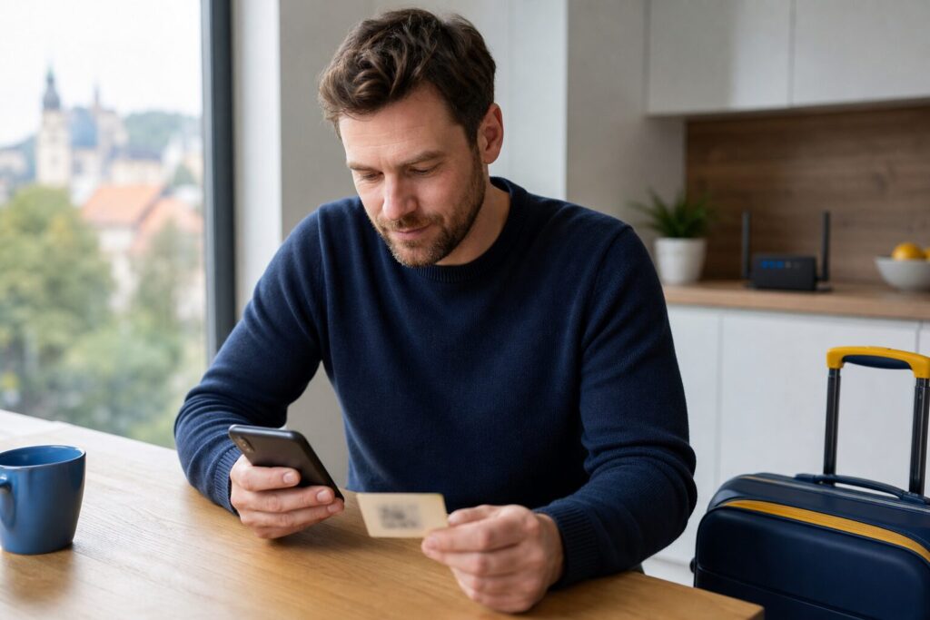 eSIM-Aktivierungscode von einer Pappkarte scannen und sicher einrichten