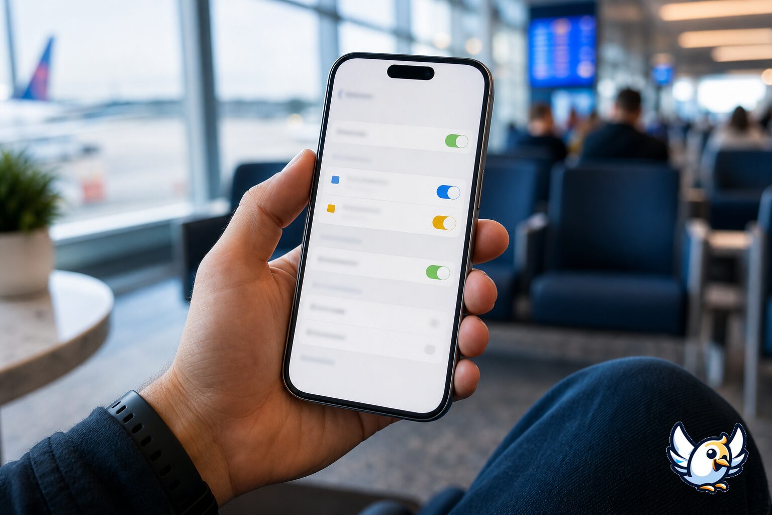 iPhone mit Dual-SIM-Einstellungen und zwei Mobilfunkleitungen