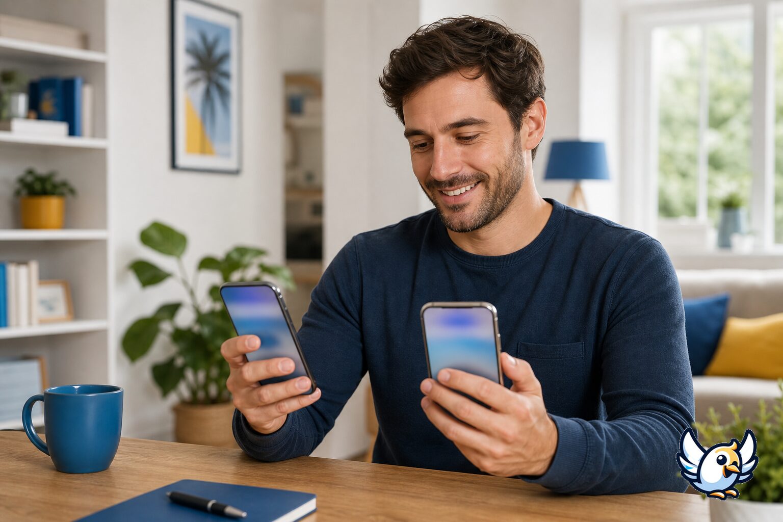 Konfiguracja eSIM na dwóch smartfonach w domu