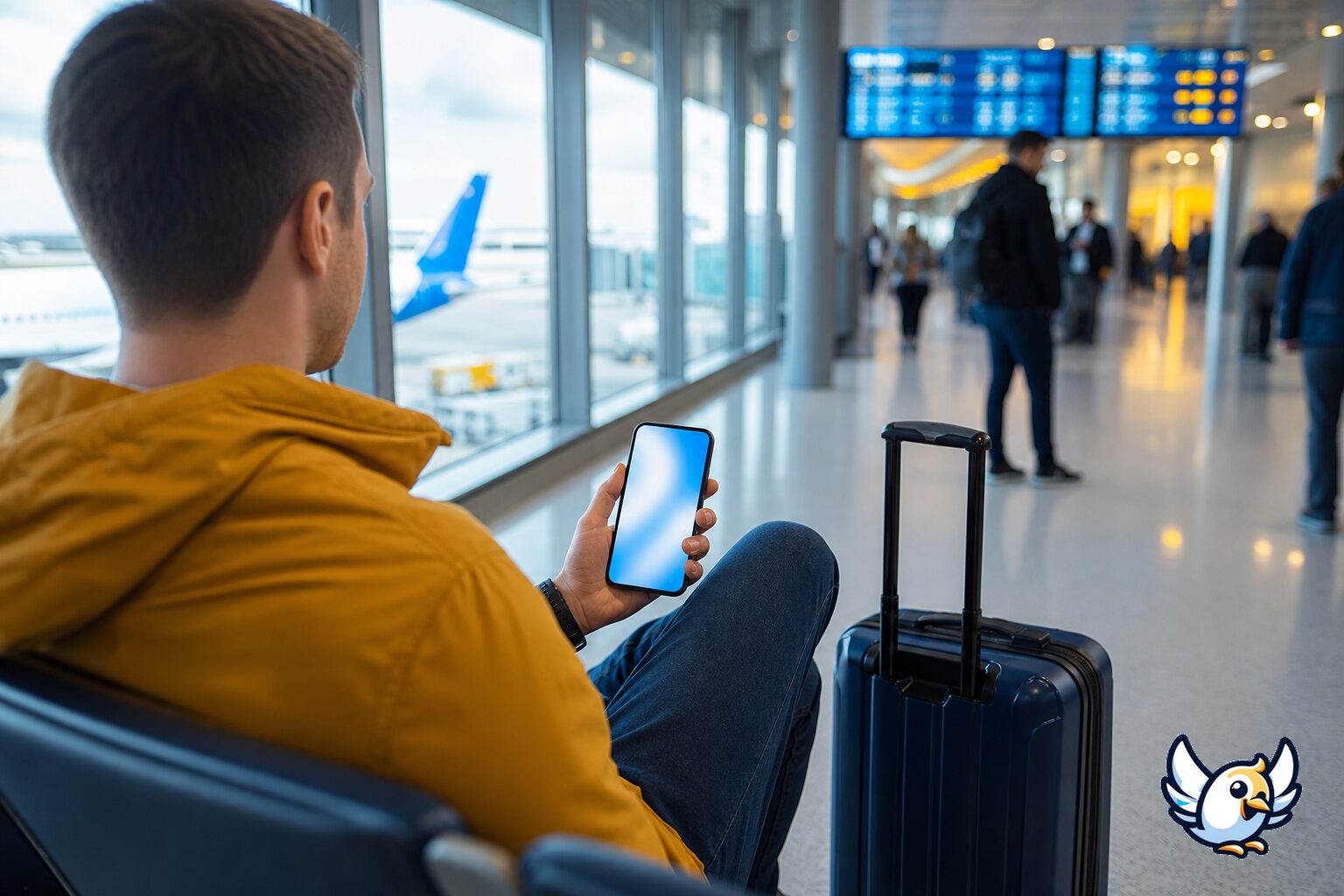 Podr&oacute;żny aktywuje eSIM na iPhonie przed wylotem