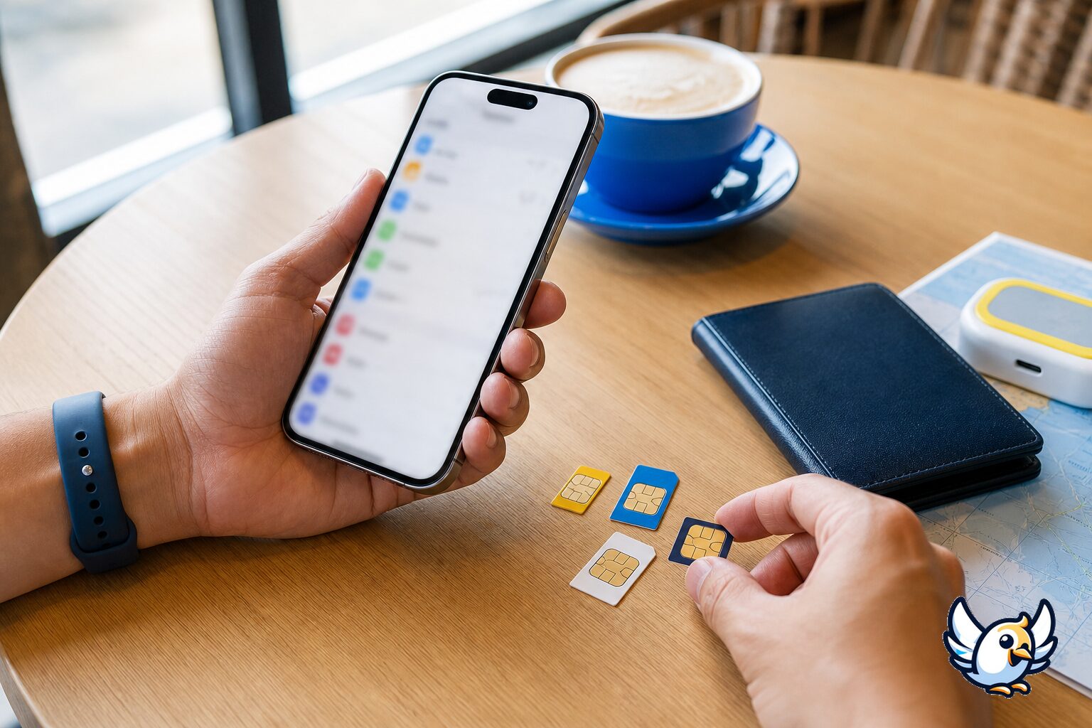 Pessoa verificando se o iPhone est&aacute; desbloqueado nos Ajustes