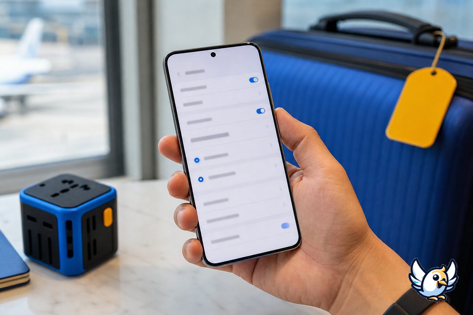 Samsung Galaxy S25 mobile network settings for travel eSIM troubleshooting