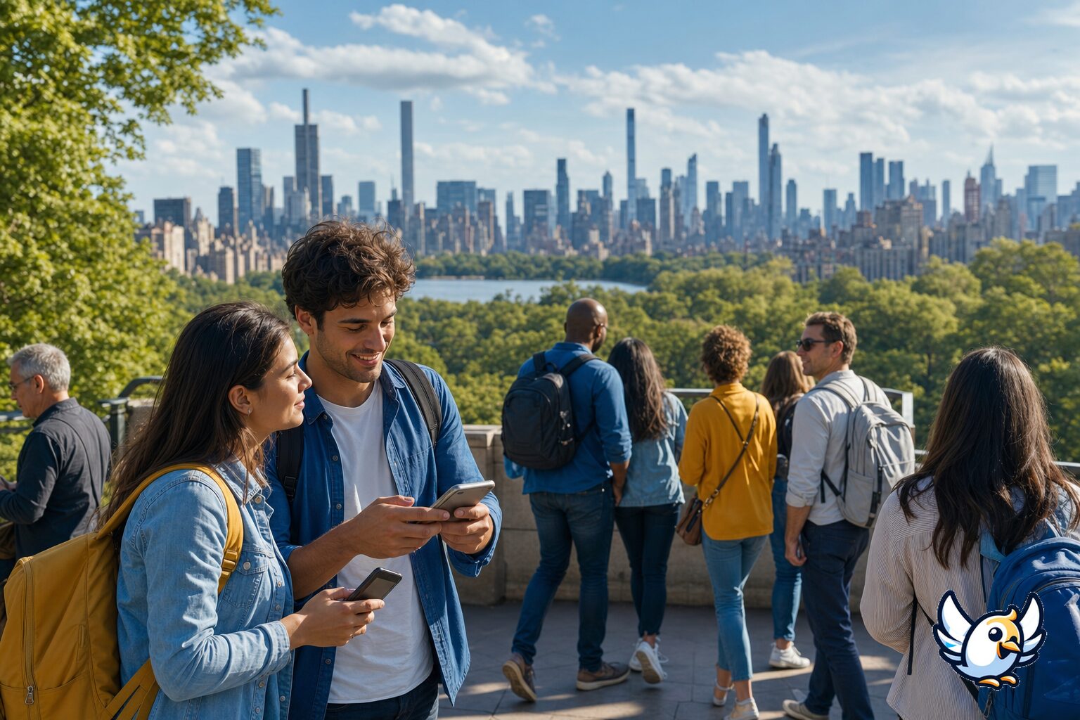 Scena di viaggio a New York City per i migliori posti da visitare in America
